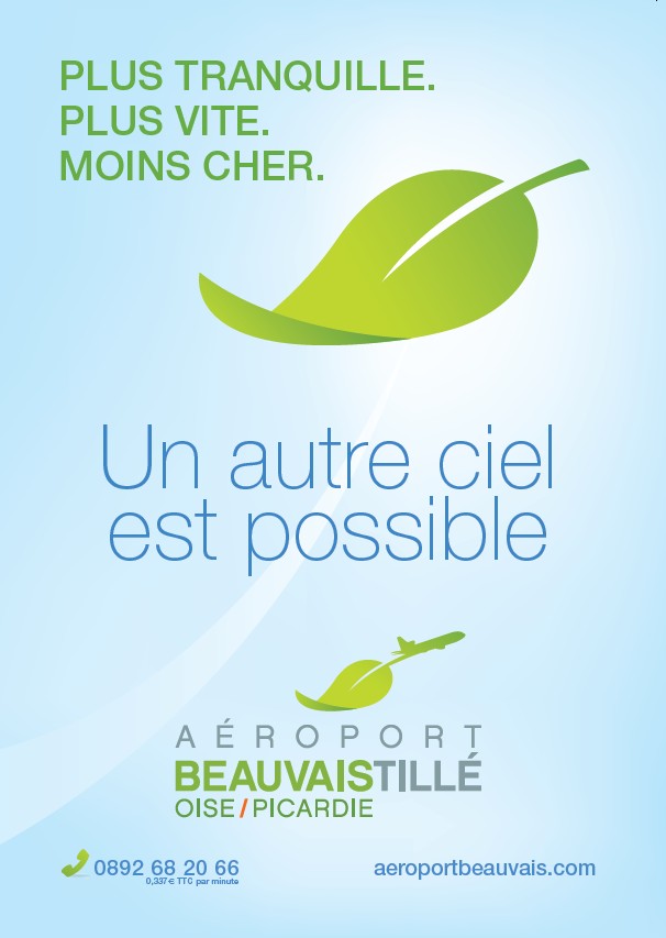 Affiche aéroport de Beauvais... Un exemple de Greenwashing