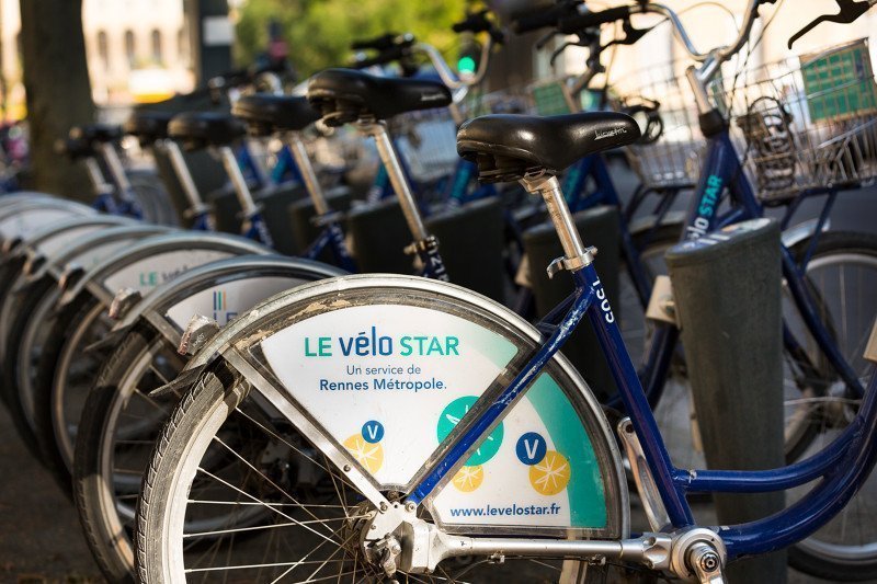 Le système de vélo en libre partage STAR à Rennes